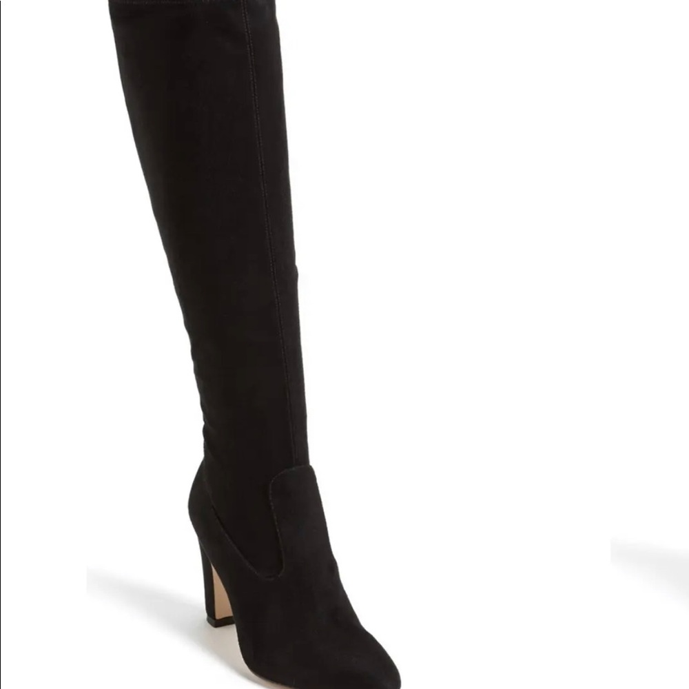 Ivanka Trump Black Suade Sila Stretchy Boot